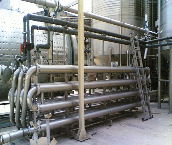 intercambiadores tubulares para mosto, uva y productos alimentarios